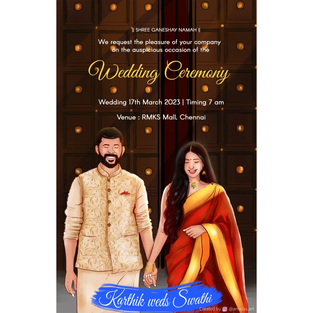 wedding caricature